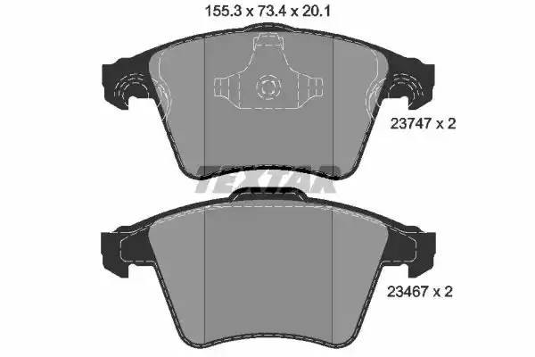 Колодки тормозные VW T5 (03-),Multivan (03-) (R16) передние (4шт.) TEXTAR 2374702 TEXTAR