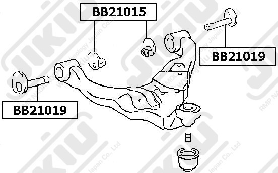 Втулка с эксцентриком TOYOTA LAND CRUISER PRADO 120 BB21019 BB21019 JIKIU