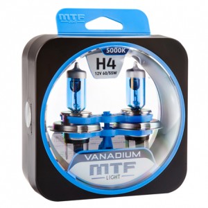 Лампа 12V H4 60/55W P43t бокс (2шт.) Vanadium MTF HVN1204 MTF