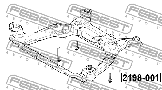 Болт FORD MONDEO CA2 2007­2014 2198-001 2198-001 FEBEST
