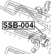 втулка стабилизатора заднего!\ Subaru Forester 97-02 SSB-004 FEBEST