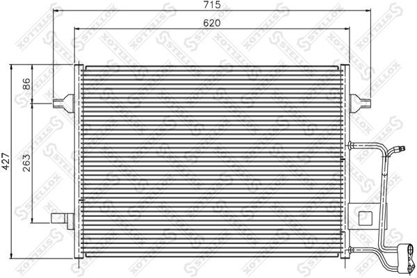радиатор кондиционера!\ Audi A6 2.7i/1.9TDi 97> 10-45399-SX STELLOX