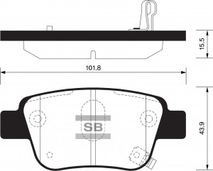 Колодки тормозные TOYOTA AVENSIS 03/COROLLA VERSO 04 задние SP2184 SP2184 SANGSIN