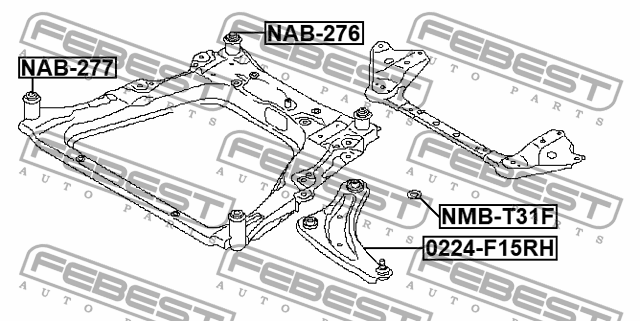 NISSAN JUKE (F15) (2011>)/X-TRAIL (T32) (2014>) NMB-T31F FEBEST