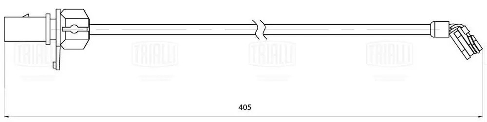 Датчик износа колодок Audi Q7 (15-) перед. L=405 (PFS 0195) PFS 0195 TRIALLI