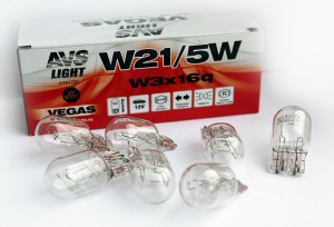 Лампа 12V W21/5W W3x16q AVS A78173S AVS
