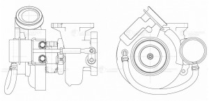 Турбокомпрессор CUMMINS 4ISBe модель HE221W LUZAR LAT 0708 LUZAR