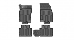 Коврик салона NISSAN X-Trail 3 (15-) 3D резина черный (4 предм.) Premium SRTK PRNSXTR15G02X62 SRTK