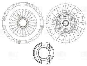 Сцепление в сборе Scania G 400/P 400/R 400 (03-) (K432-48) (с мех. муфт) (FR 820 FR820 TRIALLI