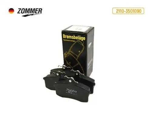 Колодка тормозная передняя ВАЗ 2108, 2109, 2110, 2112, 2114, 2115, 2170, Калина, 21103501090 ZOMMER