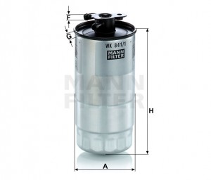 фильтр топливный!\BMW E39/E46/X5 2.0-3.0D, Opel Omega 2.5DTi 99> WK8411 MANN FILTER
