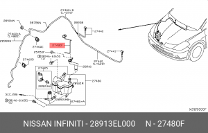 Крышка бачка омывателя 28913-EL000 28913-EL000 NISSAN
