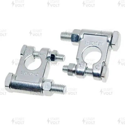 Клеммы аккумулятора STARTVOLT цинк, болт и гайка 10мм SBT 009 START VOLT