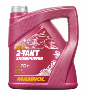 Масло моторное 2-х тактное MANNOL 7201 Snowpower TC TC+ FD синтетическое 4 л MN7201-4 MANNOL