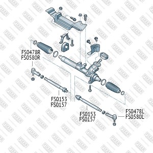 Наконечник рулевой тяги правый AUDI A2/A3 96-SKODA Octavia 96-VW Bora/Golf/New b FS0580R FIXAR