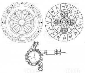 Сцепление в сборе Mitsubishi Outlander III (12-) 2.0i (с гидр.муфт) (FR 1102) FR1102 TRIALLI