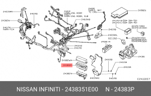 блок предохранителей!\ Nissan Almera 1.4 95-00/Leaf 09-17 24383-51E00 NISSAN