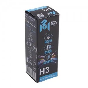 Лампа 24V H3 70W PK22s Standart MEGAPOWER 37033015 MEGA POWER