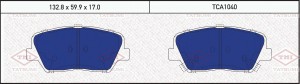 Колодки тормозные дисковые передние HYUNDAI i30/Elantra/Solaris 12-KIA Cee'd/Rio TCA1040 TATSUMI