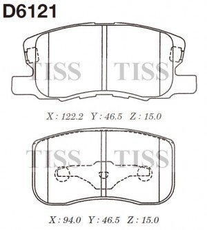 Колодки тормозные дисковые Mitsubishi Colt 04-12 D6121 D6121 MK KASHIYAMA