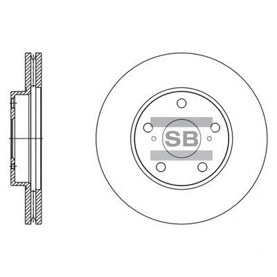 Диск тормозной TOYOTA Corolla (13-) передний вентилируемый (1шт.) SANGSIN SD4607 SANGSIN