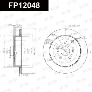 Тормозной диск с покрытием GEOMET FP12048 FP12048 FAP