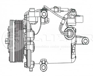 Компрессор кондиц. для а/м Mitsubishi Lancer X (07) 1.5i/1.6i LCAC1104 LCAC1104 LUZAR