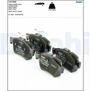 Колодки тормозные FORD Kuga (06-) задние (4шт.) DELPHI LP1958 DELPHI