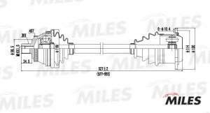 Привод в сборе левый AUDI A4 2.8 95-01 (ABS) (GSP 203015) GC01008 GC01008 MILES