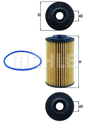 CHEVROLET CAMARO (2009-2015) OX399D MAHLE KNECHT