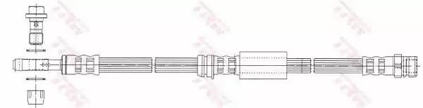 шланг тормозной передний! L=575\ VW Golf V/Jetta/Caddy 03>, Audi A3, Skoda Octav PHD1014 TRW