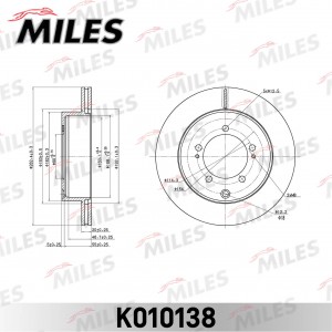 Диск тормозной задний MITSUBISHI SPACE WAGON 98- (TRW DF6274) K010138 K010138 MILES