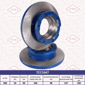 Диск тормозной задний FORD Transit 06- TCC1047 TCC1047 TATSUMI