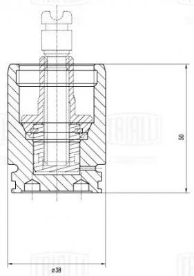 Поршень суппорта для а/м Nissan Primera P12 02- зад. d38мм RCF 032195P RCF032195P TRIALLI