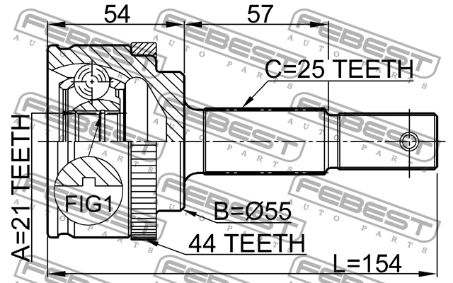 NISSAN ALMERA N16 (2000-2006) 0210-QG15A44 FEBEST