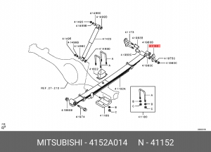 ПЛАСТИНА СЕРЬГИ РЕССОРЫ ЗАДНЕЙ ПОДВЕСКИ 4152A014 MITSUBISHI