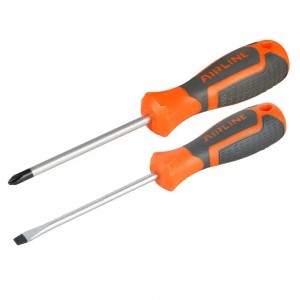 Набор отверток ( 2 предмета) "AIRLINE" (SL5х100мм, PH2х100мм) блистер AT242 AIRLINE