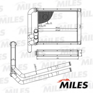 Радиатор отопителя (паяный) HYUNDAI SOLARIS 10-/KIA RIO IV 11- ACHB025 ACHB025 MILES