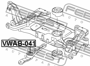 Сайлентблок задн опоры двигателя AUDI Q3 VWAB-041 VWAB-041 FEBEST