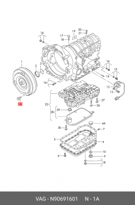 болт гидротрансформатора! M10x17x1\ VW Passat 00-05 N 906 916 01 VAG
