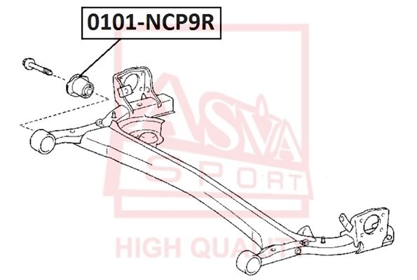 САЙЛЕНБЛОК ЗАДНЕЙ БАЛКИ TOYOTA/LEXUS 0101NCP9R 0101-NCP9R ASVA