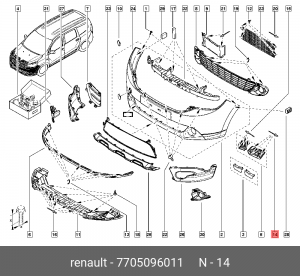 Заклепка RENAULT OE 7705096011 RENAULT