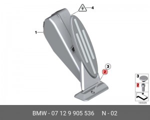 Винт ISA !M6x16-8.8-ZNNIV, ISO 113830 \BMW 1' E81, E82, E87, LCI, E88, F20, F21, 07129905536 BMW