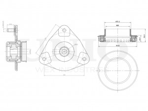 Опора амортизатора передняя (к-т) RMP-13054 UNIO