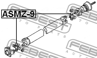 Крестовина карданного вала 26.5x48x71 ASMZ-9 ASMZ-9 FEBEST