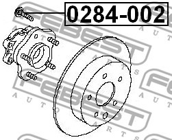 Шпилька колесная 0284-002 0284-002 FEBEST