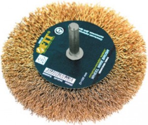 Кордщетка для дрели дисковая 100мм витая латунь FIT 38510 FIT