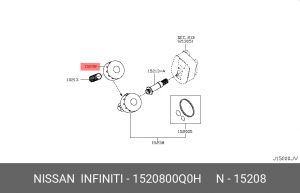 фильтр масляный!\ Nissan 15208-00Q0H NISSAN