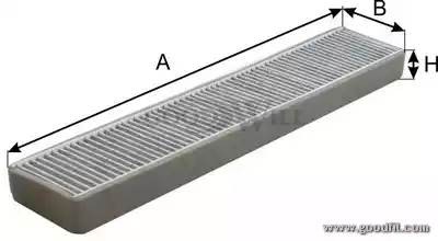 Фильтр салона угольный AG117CFC AG 117 CFC GOODWILL