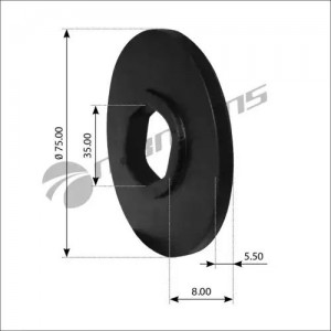 сальник подвески кабины MAN TGA , 25,5x79,5x7,5 100563 MANSONS